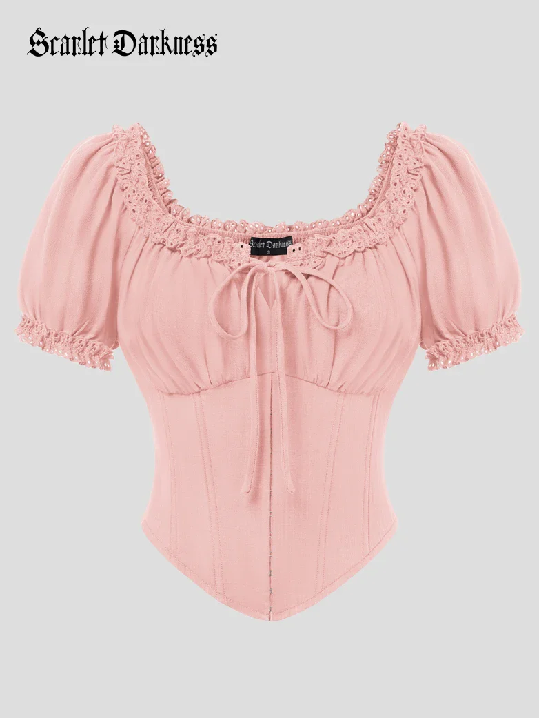 Victoria x Bridgeton Spring Cotton Tops with Bones - Image 24