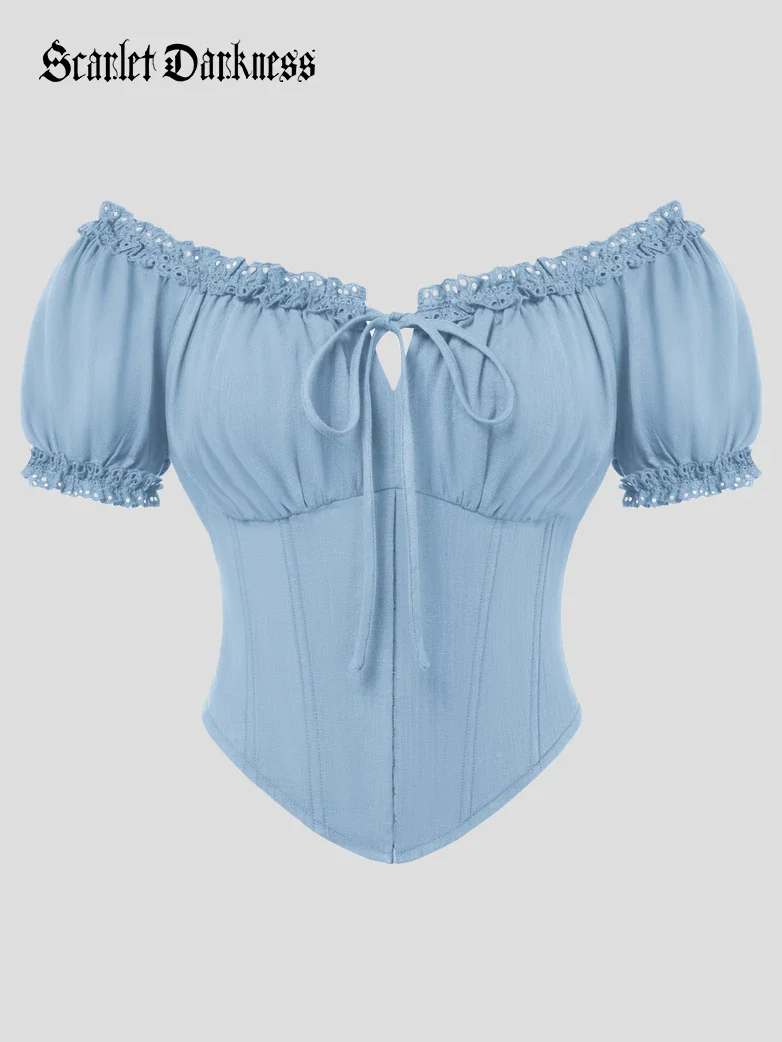 Victoria x Bridgeton Spring Cotton Tops with Bones - Image 35