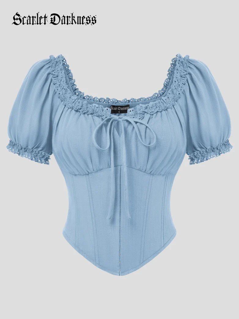 Victoria x Bridgeton Spring Cotton Tops with Bones - Image 36
