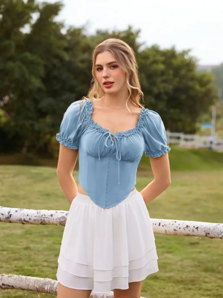 Victoria x Bridgeton Spring Cotton Tops with Bones - Image 37