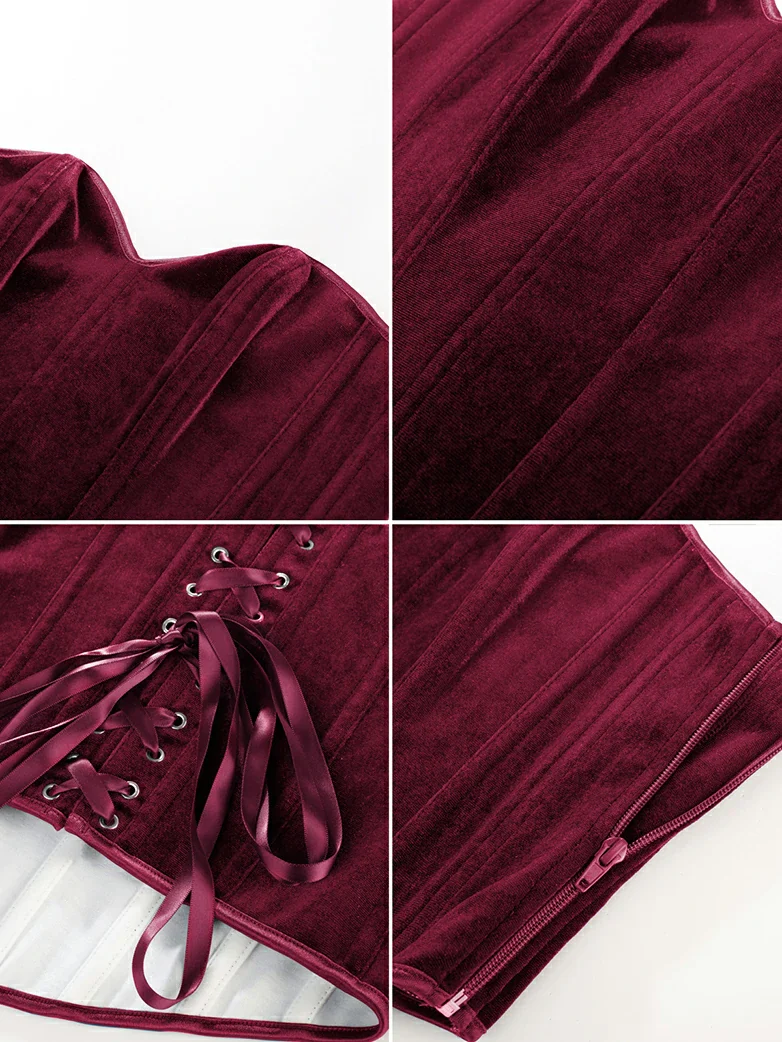Sweetheart Velvet Corset Bodice for Parties and Events - Image 11