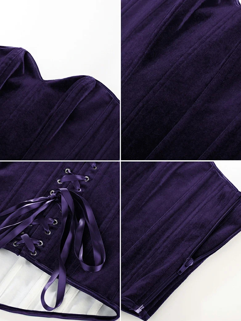 Sweetheart Velvet Corset Bodice for Parties and Events - Image 17